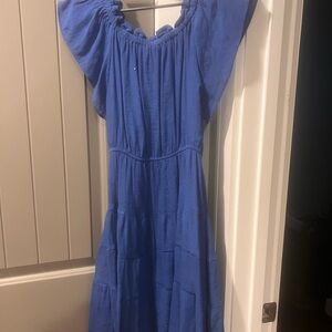 Elegant Blue Midi Dress